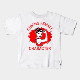 Strong Female Character Kids T-Shirt